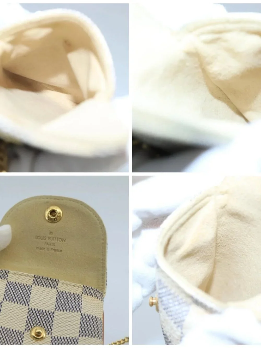 LOUIS VUITTON Damier Azur Etui Telephonne MM Cell Phone Case